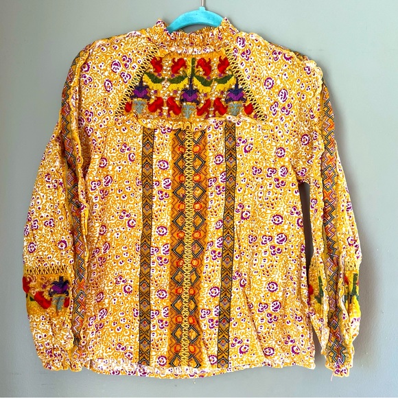 Maeve Goldie Embroidered Anthropologie Blouse - Picture 5 of 14